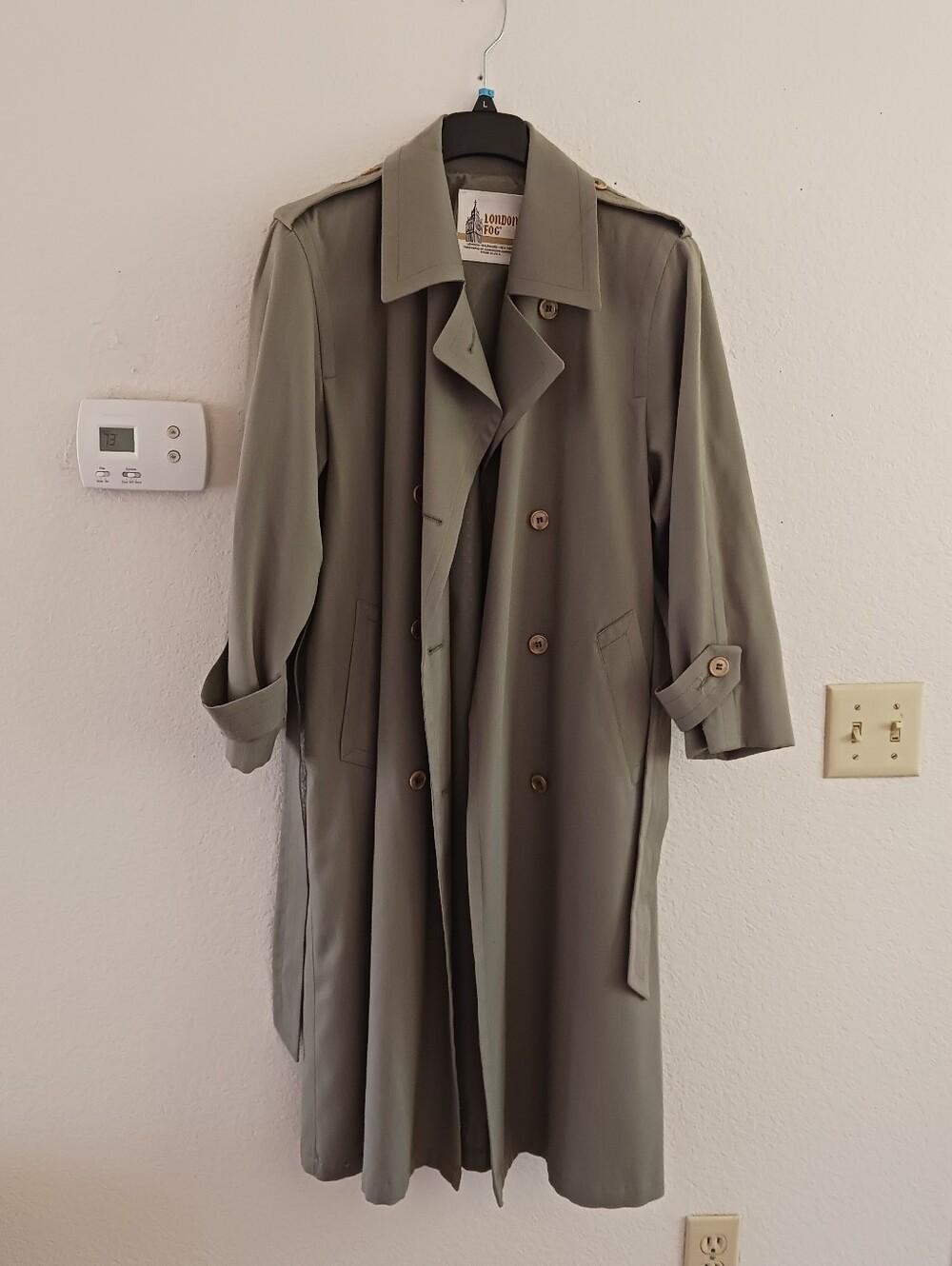 London Fog Double Breasted Trench Coat